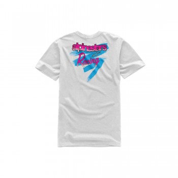 Tricou cu mânecă scurtă - Alpinestars RACING THEN - White