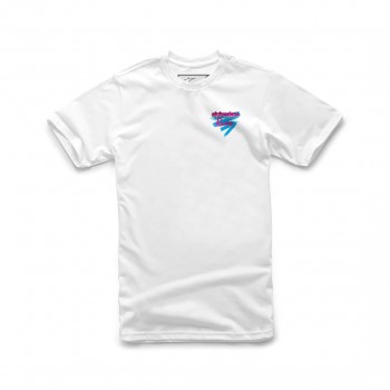 Tricou cu mânecă scurtă - Alpinestars RACING THEN - White