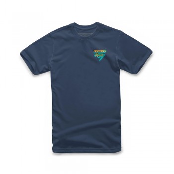 Tricou cu mânecă scurtă - Alpinestars RACING THEN - Navy
