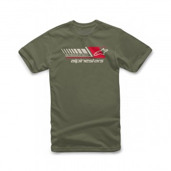 Tricou cu mânecă scurtă - Alpinestars SOLITAIRE - Military Green