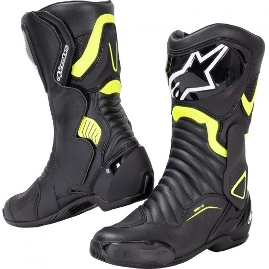 Cizme moto Alpinestars SMX-6 V2 Black/Fluorescent Yellow