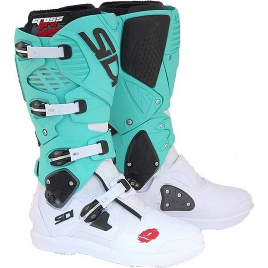 Cizme moto enduro - Sidi Crossfire 3 SRS Limited Edition White/Mint 23