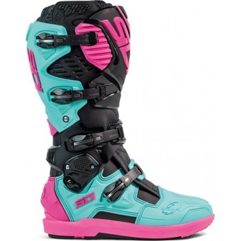 Cizme moto MX/Enduro - Sidi Crossfire 3 SRS Black Mint Pink 2025 Cizme moto MX/Enduro - Sidi Crossfire 3 SRS Black Mint Pink 2025