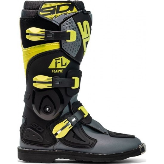 Cizme MX Enduro copii - Sidi Flame Black Lime Grey 2025