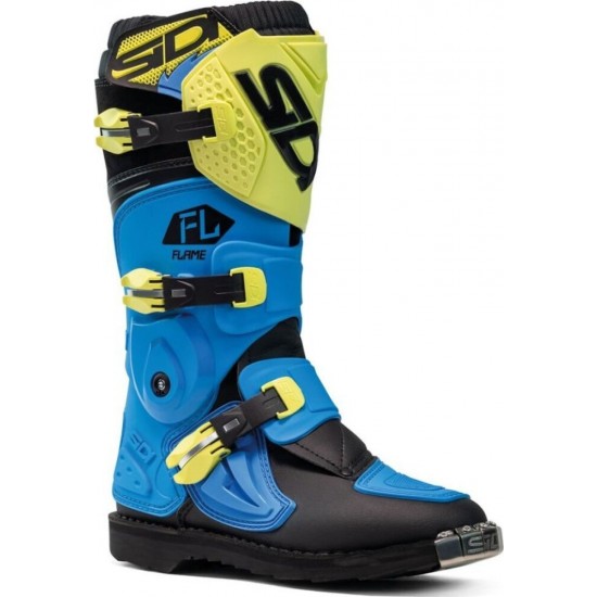 Cizme MX Enduro copii - Sidi Flame Light Blue Lime Black 2025