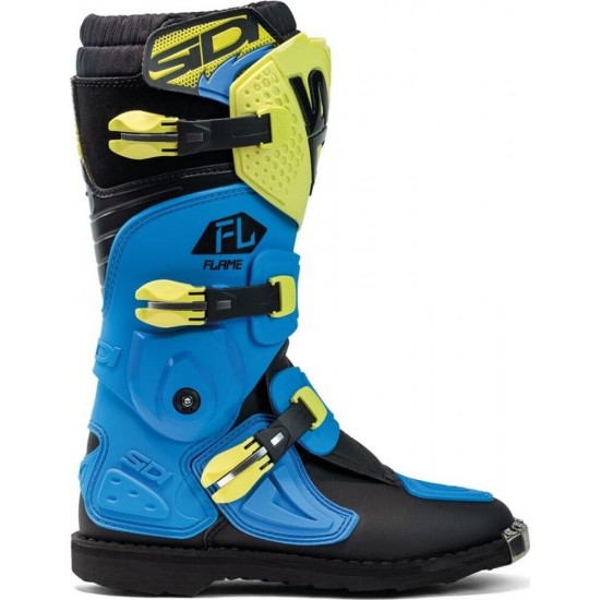 Cizme MX Enduro copii - Sidi Flame Light Blue Lime Black 2025