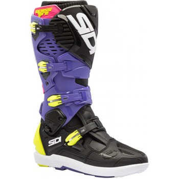 Cizme moto MX/Enduro - Sidi Crossfire 3 SRS Violet/Black/Yellow Fluo Cizme moto MX/Enduro - Sidi Crossfire 3 SRS Violet/Black/Yellow Fluo