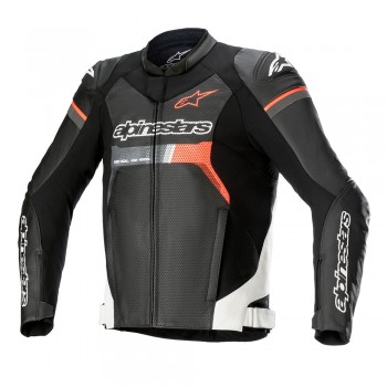 Geacă moto din piele - Alpinestars GP Force Airflow - Black/White/Red Fluo Geacă moto din piele - Alpinestars GP Force Airflow - Black/White/Red Fluo