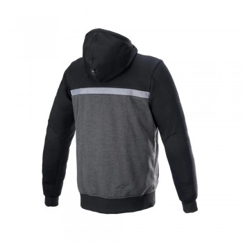 Hanorac moto cu protecții - Alpinestars Chrome Street - Black/Melange/Black Hanorac moto cu protecții - Alpinestars Chrome Street - Black/Melange/Black