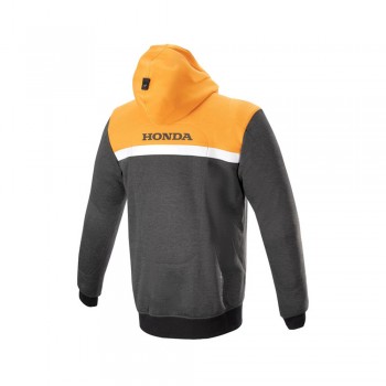 Hanorac moto cu protecții - Alpinestars Honda Chrome Street - Black/Melange/Orange Hanorac moto cu protecții - Alpinestars Honda Chrome Street - Black/Melange/Orange