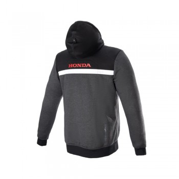 Hanorac moto cu protecții - Alpinestars Honda Chrome Street - Black/Melange/Red Hanorac moto cu protecții - Alpinestars Honda Chrome Street - Black/Melange/Red
