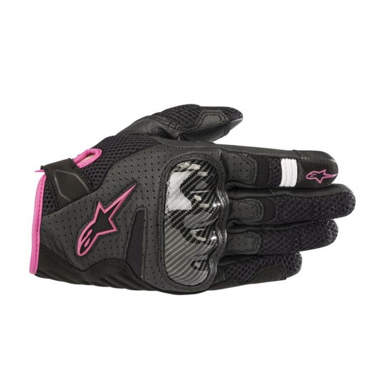 Mănuși moto Alpinestars Stella SMX-1 Air V2 Black/Fuchsia (ventilate)