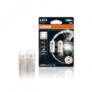 Becuri moto W5W LED - Osram LEDriving SL - Alb (set)