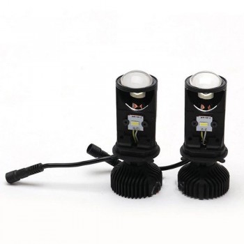 Bec moto LED cu lupă H4 - AES Bec moto LED cu lupă H4 - AES