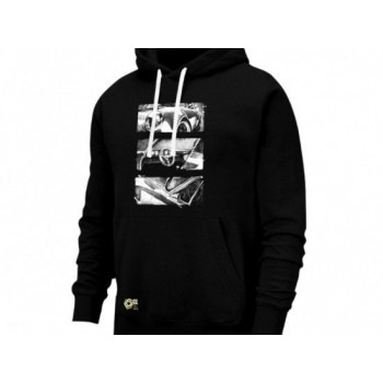 Hoodie Black Retro M size - Hanorac cu gluga si imprimeu