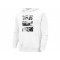 Hoodie White Retro - Hanorac cu gluga si imprimeu M - medium