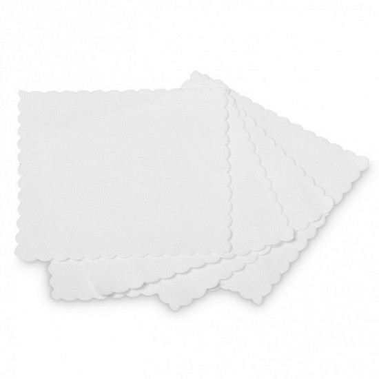 Microfibră suede albă - FX Protect Suede MF - 10x10 cm - Set 10 bucăți