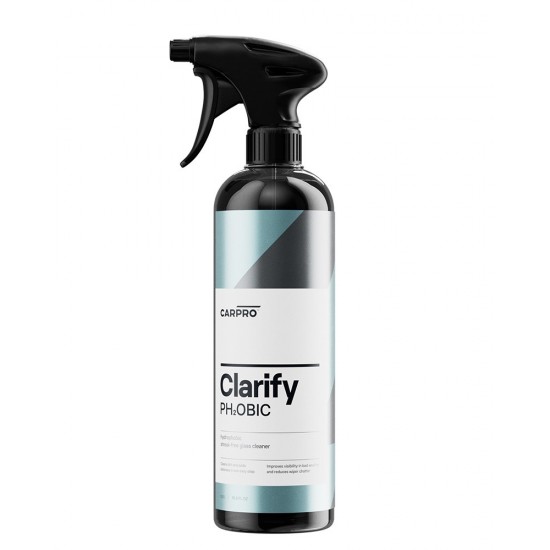 CarPro Clarify PH2OBIC Hydrophobic Glass Cleaner - Curatator hidrofob sticla 500ml - recipient pet cu pulverizator