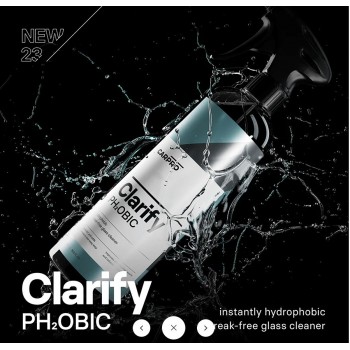 CarPro Clarify PH2OBIC Hydrophobic Glass Cleaner - Curatator hidrofob sticla 1 litru - ambalaj original