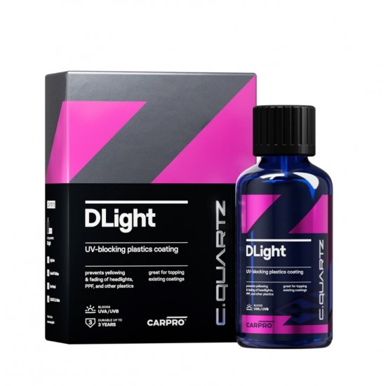 CarPro CQuartz DLight 30ml KIT Anti UV Coating - protectie PPF, faruri si plastic