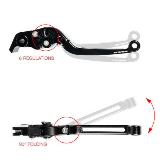 Kit manete frână și ambreiaj Barracuda - Suzuki Gladius / GSR 600 / GSX-R 750 / 1000 / DL650 V-Strom (multiple culori) Kit manete frână și ambreiaj Barracuda - Suzuki Gladius / GSR 600 / GSX-R 750 / 1000 / DL650 V-Strom (multiple culori)