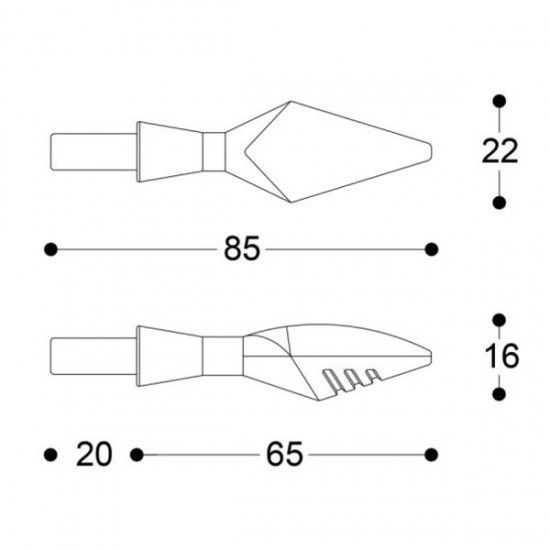Semnalizatoare Barracuda X-LED B-Lux (Set semnalizări moto)