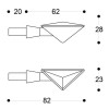 Semnalizatoare moto led - Barracuda Z-LED B-Lux (Set semnalizări moto)