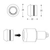 Semnalizatoare LED pentru capete de ghidon Barracuda B-Led (Set semnalizări moto)