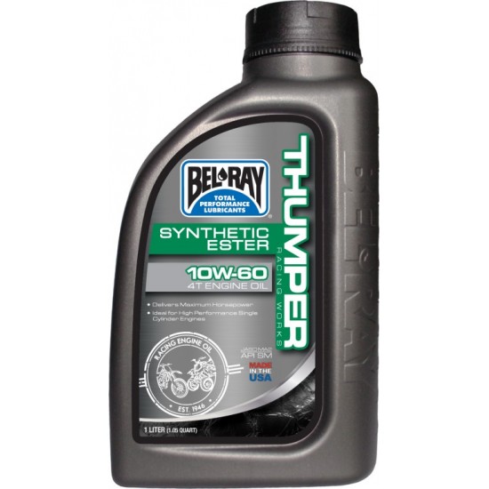 Ulei motor Bel-Ray THUMPER RACING WORKS SYNTHETIC ESTER 4T 10W60 - 1L