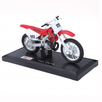 Machetă moto MAISTO [1:18] - HONDA CR250R #111, rosu [DCC-WELLY12178]