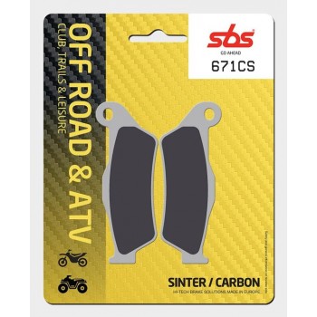 SBS - Plăcuțe frână 671CS Carbon Silver