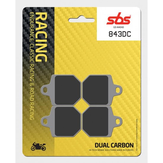 SBS - Plăcuțe frână RACING 843DC Dual Carbon