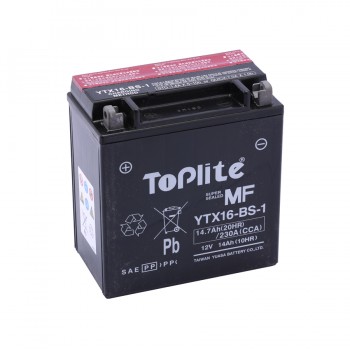 TOPLITE - Baterie fără întreținere YTX16-BS-1 / FTH16-12B/BS