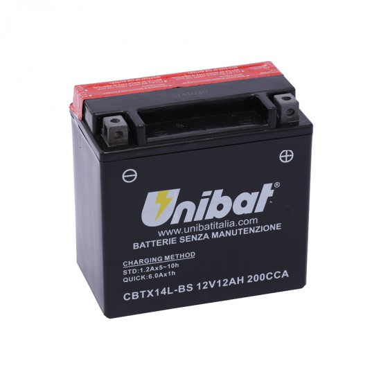 UNIBAT - Baterie fără întreținere CBTX14L-BS (YTX14L-BS)
