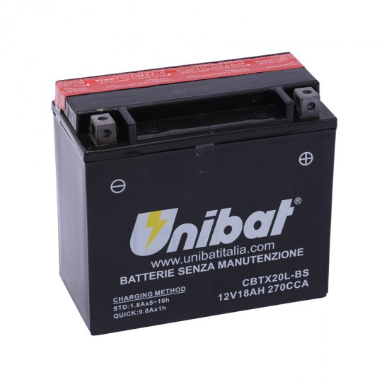 UNIBAT - Baterie fără întreținere CBTX20L-BS (YTX20L-BS)