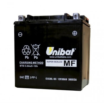 UNIBAT - Baterie fără întreținere CIX30L-BS (YIX30L) UNIBAT - Baterie fără întreținere CIX30L-BS (YIX30L)