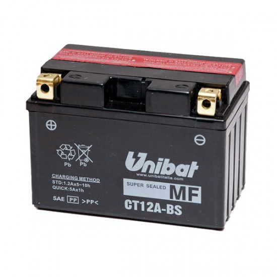 UNIBAT - Baterie fără întreținere CT12A-BS (YT12A-BS) UNIBAT - Baterie fără întreținere CT12A-BS (YT12A-BS)