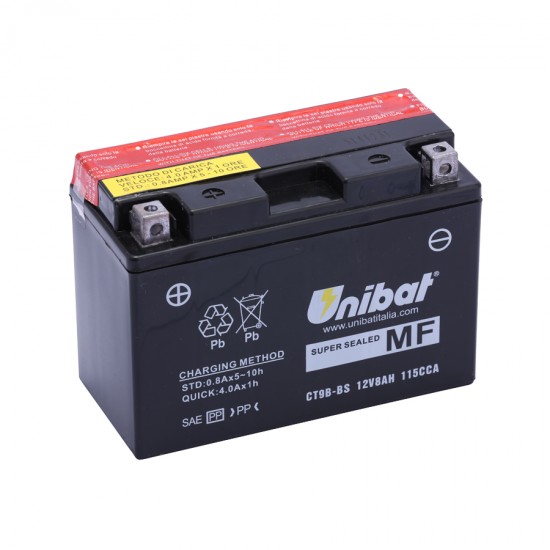 UNIBAT - Baterie fără întreținere CT9B-BS (YT9B-BS)