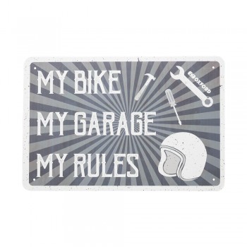 OXFORD - Plăcuță metalică decorativă - MY RULES - 30x20cmx0.25mm