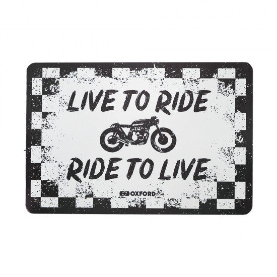 OXFORD - Plăcuță metalică decorativă - RIDE - 30x20cmx0.25mm