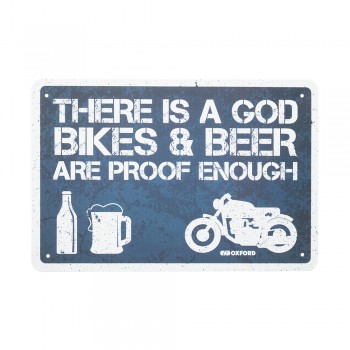 OXFORD - Plăcuță metalică decorativă - THERE IS A GOD - 30x20cmx0.25mm