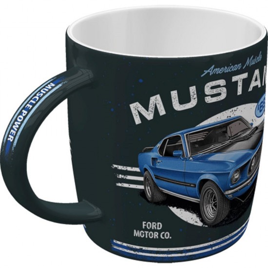 Cană ceramică 330 ml - Ford Mustang 1969 Mach 1 Albastru