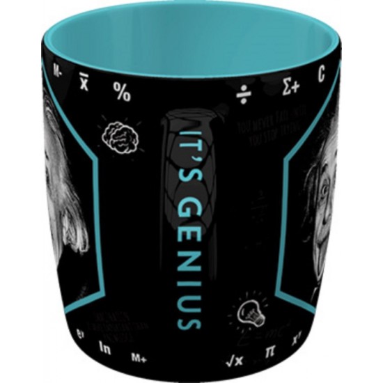 Cană ceramică 330ml -  Einstein - Energy = Me + Coffee (Energie = Eu + Cafea)