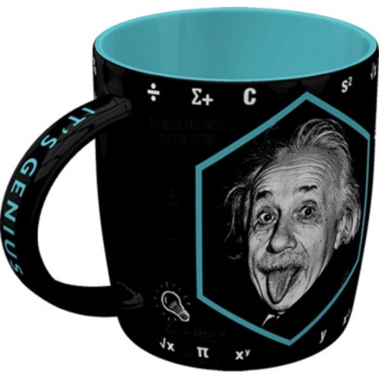 Cană ceramică 330ml -  Einstein - Energy = Me + Coffee (Energie = Eu + Cafea)