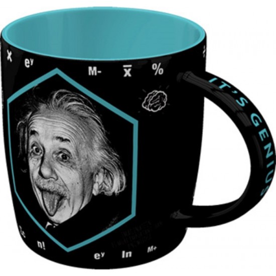 Cană ceramică 330ml -  Einstein - Energy = Me + Coffee (Energie = Eu + Cafea)