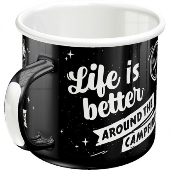 Cană email - Life Is Better Around The Campfire - Viata E Mai Bun în Jurul Focului de Tabara