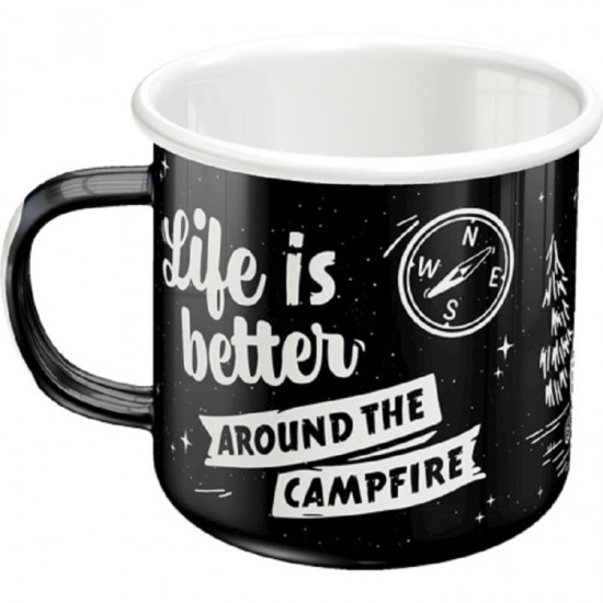 Cană email - Life Is Better Around The Campfire - Viata E Mai Bun în Jurul Focului de Tabara
