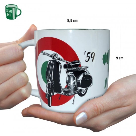 Cană ceramică 330ml - Vespa Italian Classic - Clasic Italienesc