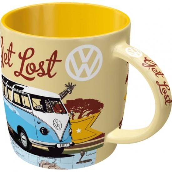 Cană ceramică 330ml - Volkswagen Bulli - Let's get lost - Hai să rătăcim