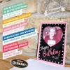 Carte Poștală metalică - 10 x 14 - Marilyn Monroe Happy Birthday - la Multi Ani